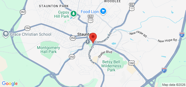 Mark S. Lindensmith - Staunton Personal Injury Law Firm office location map