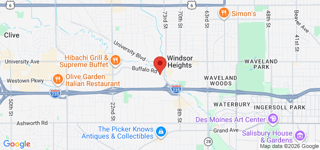 Mr. J. Keith Rigg office location map